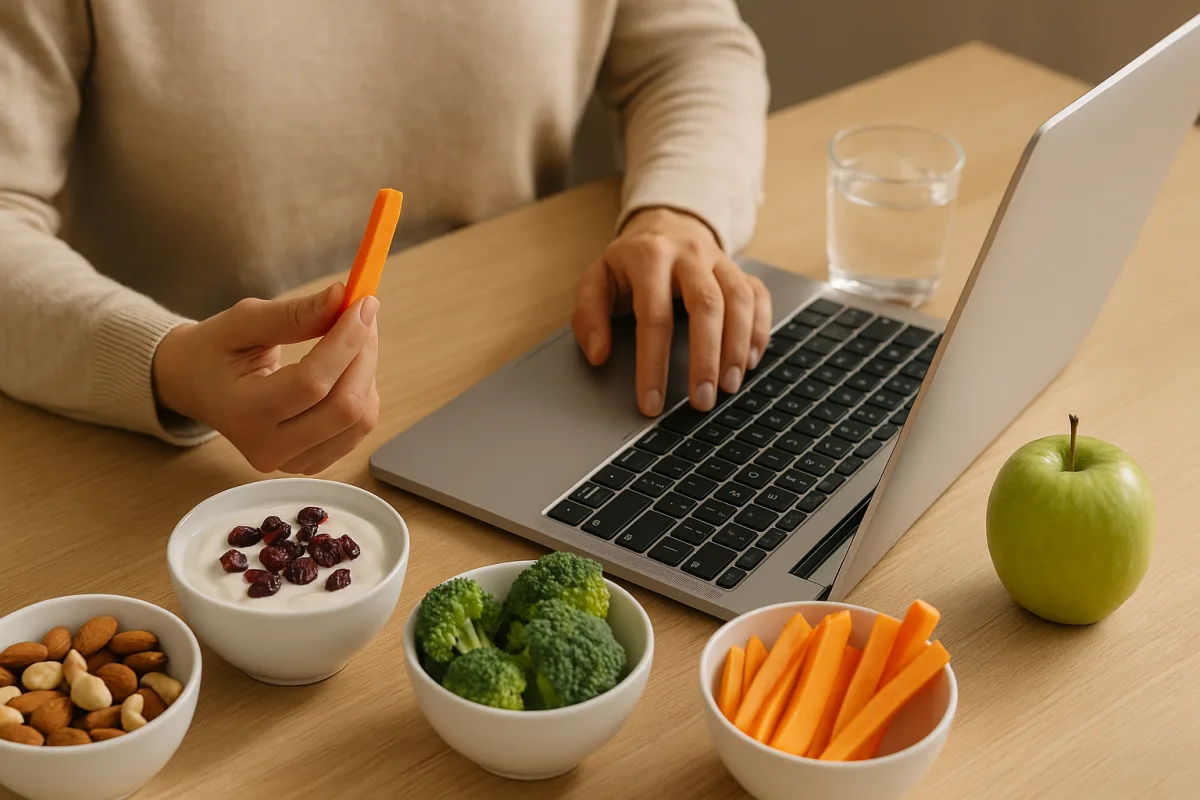 Spuntini sani per chi lavora al computer: soluzioni pratiche per non appesantirsi