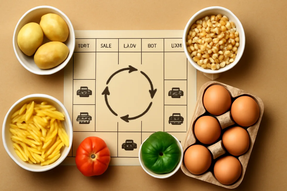 Menù settimanale con pochi ingredienti: la rotazione che non fa mai sentire la mancanza